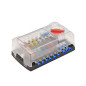 Jtron Boîte à fusibles de voiture 12 V avec fusible ATC/ATO Blade Porte-fusibles LED Voyant lumineux Couvercle en plastique pour Jtron Boîte à fusibles de voiture 12 V avec fusible ATC/ATO Blade Porte-fusibles LED Voyant lumineux Couvercle en plastique pour
