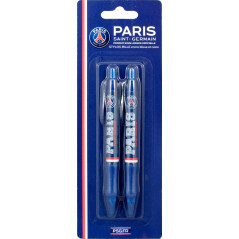 PSG Stylo bille rétractable X 2 - Collection officielle Paris Saint Germain