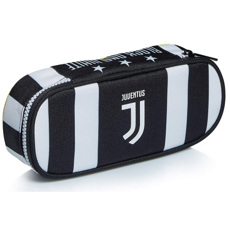 Bustina Ovale Juventus, Best Match, Bianco e Nera, Con Elastici Porta Matite, Portapenne Scuola