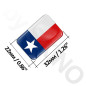 Biomar Labs® 2 x 3D Flexibles Autocollant Stickers National Drapeaux Texas État du Texas USA F 57