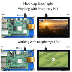 IBest 4.3inch DSI LCD Capacitive Touch Screen Display 800×480 Resolution IPS Wide Angle Monitor for Raspberry Pi 4B/3B+/3A+/3B/2