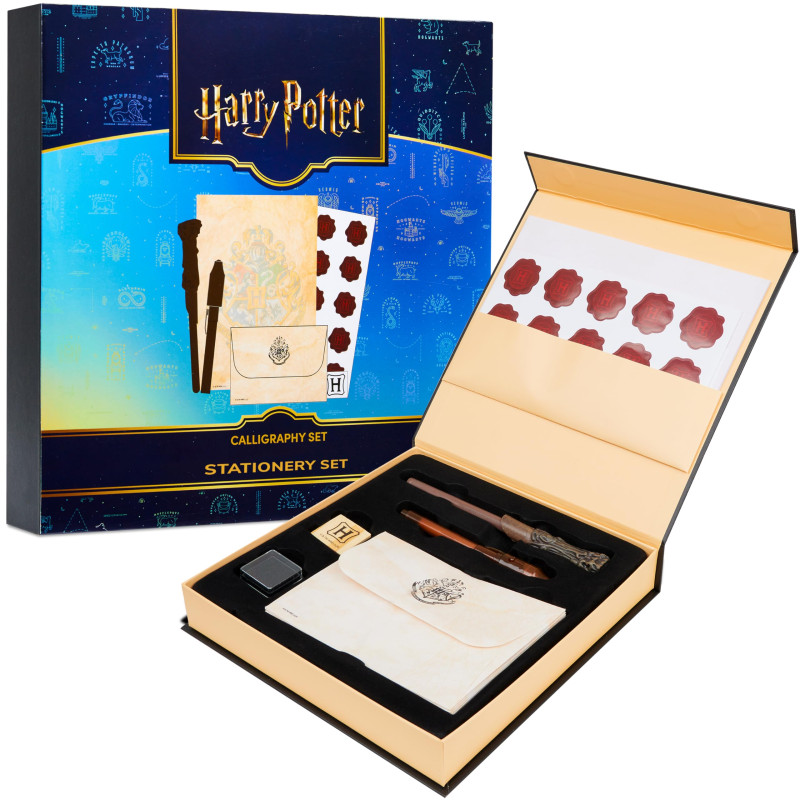 Harry Potter Coffret Papier à Lettre Poudlard Stylo Baguette Magique Bloc Note Enveloppes Stickers Sceau Tampon, Cadeau Harry Po Harry Potter Coffret Papier à Lettre Poudlard Stylo Baguette Magique Bloc Note Enveloppes Stickers Sceau Tampon, Cadeau Harry Po