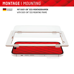 Displex Verre blindé 2D/transparent (10H) pour Xiaomi Redmi Note 12 Pro (+) 5G, cadre de montage écologique, verre trempé, film 