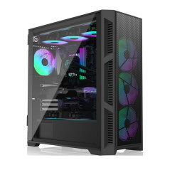 Raijintek PONOS Ultra Mesh Midi-Tower, Tempered Glass - Schwarz