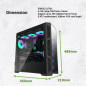 Raijintek PONOS Ultra Mesh Midi-Tower, Tempered Glass - Schwarz