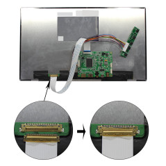 VSDISPLAY Câble de signal eDP 30 broches pour écran LCD eDP 11,6", 14", 15,6", 17", 1366 x 768, 1920 x 1080 30 broches 25 cm