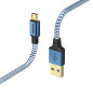 Hama Câble de charge et transfert de données "Reflective" (USB-A mâle vers Micro-USB, USB 2.0, plaqué or, 480 MBit/s, 20 V, 3 A, Hama Câble de charge et transfert de données "Reflective" (USB-A mâle vers Micro-USB, USB 2.0, plaqué or, 480 MBit/s, 20 V, 3 A,