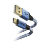 Hama Câble de charge et transfert de données "Reflective" (USB-A mâle vers Micro-USB, USB 2.0, plaqué or, 480 MBit/s, 20 V, 3 A, Hama Câble de charge et transfert de données "Reflective" (USB-A mâle vers Micro-USB, USB 2.0, plaqué or, 480 MBit/s, 20 V, 3 A,