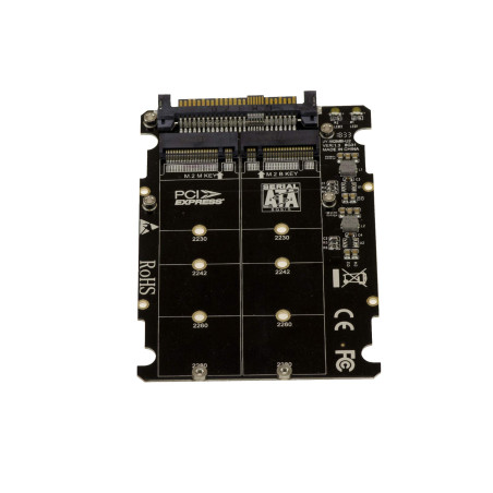 KALEA-INFORMATIQUE Convertisseur Adaptateur pour Monter Un SSD M.2 M Key Gen 3.0 NVMe et M2 B Key SATA en Lieu et Place d'un SSD