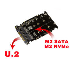 KALEA-INFORMATIQUE Convertisseur Adaptateur pour Monter Un SSD M.2 M Key Gen 3.0 NVMe et M2 B Key SATA en Lieu et Place d'un SSD