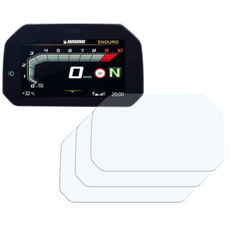 Speedo Angels Dashboard Protecteur d'écran pour R1250 GS (2018+) 3 x Anti Reflet