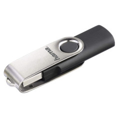 Hama Clé USB 2.0 "Rotate, 16 GB (10 MB/s, Flashpen Rotate) Noir/Argenté