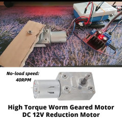 DC 12V Moteur Électrique De Réduction Réversible À Couple Élevé Boîte De Vitesses Motoréducteur À Engrenage Vis Sans Fin 40RPM P