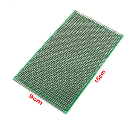 DollaTek 2PCS (9 x 15cm) Carte PCB Panneau Universel à Double Face Panneau de Bord Panneau de Bord pour Bricolage Soudure