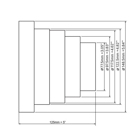 H&C VENT Réducteur universel pour conduits de ventilation - Diamètre : 80 100 120 125 150 mm - Multiples tailles