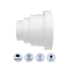 H&C VENT Réducteur universel pour conduits de ventilation - Diamètre : 80 100 120 125 150 mm - Multiples tailles