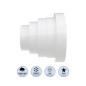 H&C VENT Réducteur universel pour conduits de ventilation - Diamètre : 80 100 120 125 150 mm - Multiples tailles H&C VENT Réducteur universel pour conduits de ventilation - Diamètre : 80 100 120 125 150 mm - Multiples tailles