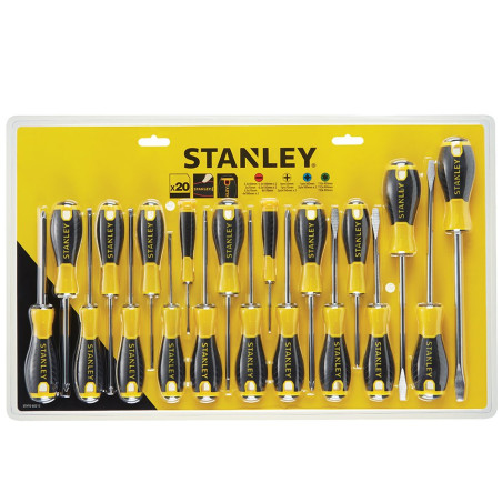 STANLEY STHT0-60213 Jeu de 20 tournevis essentiels Jaune