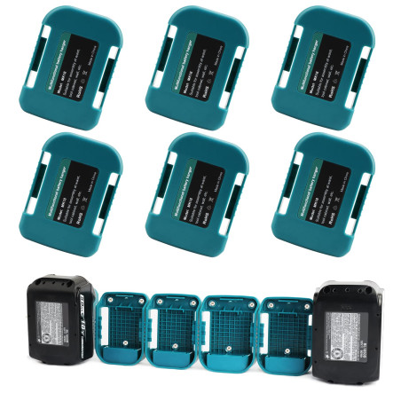 6 Packs de Supports de Porte-Batterie QUPERR, Support de Porte-Batterie Compatible avec la Batterie de l'outil au Lithium-ION Ma