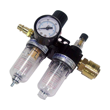 Ruolin Filtre Régulateur 1/4 Régulateur de Pression d'Air, Séparateur Eau-Huile, Régulateur de Pression D'air pour Compresseur e