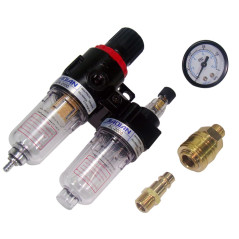 Ruolin Filtre Régulateur 1/4 Régulateur de Pression d'Air, Séparateur Eau-Huile, Régulateur de Pression D'air pour Compresseur e