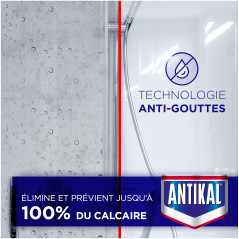 Antikal Gel pour Salle de Bain (750ml x15), Technologie Anti-Gouttes, Élimine Jusqu’à 99.99% Du Calcaire, Parfum Classique