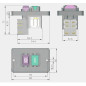 Interrupteur à encastrer/appareil interrupteur magnétique 3 pôles KEDU KJD12-14 230V Interrupteur à encastrer/appareil interrupteur magnétique 3 pôles KEDU KJD12-14 230V