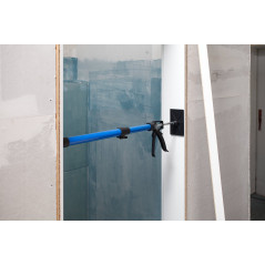 kwb Support de montage stable ou support télescopique, court, extensible de 50 à 115 cm, charge maximale 30 kg, plateau de press