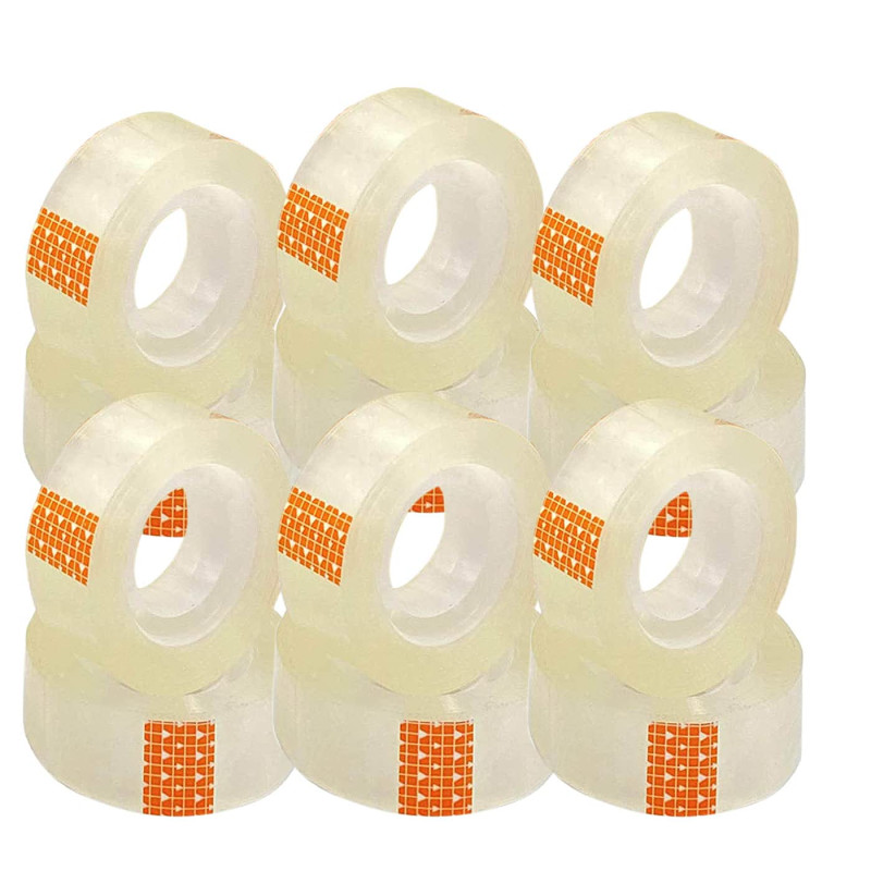 Cinta adhésive transparente extra-forte de diverses marques, 12 rouleaux de 18 mm x 35 m, ruban adhésif à usage général pour l’é Cinta adhésive transparente extra-forte de diverses marques, 12 rouleaux de 18 mm x 35 m, ruban adhésif à usage général pour l’é