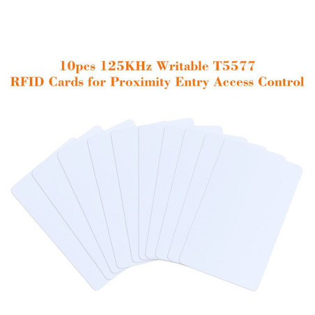 OBO HANDS 125khz Écrivain Réinscriptible Blanc en Plastique T5577 RFID Carte Proximité Porte Contrôle Entrée Accès (10)