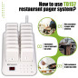 Retekess TD157 Blanc Élégant Bipper Restaurant, 500M Restaurant Pager, 300 mAh 20H, 998 Canaux, Simplicité d'utilisation, Bipeur