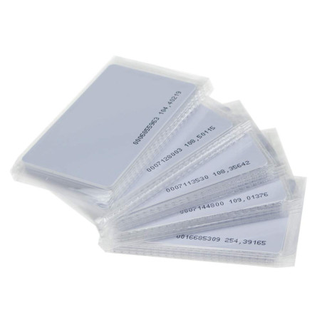 KDL Cartes RFID intelligentes blanches Proximité 125KHz TK4100 / EM4100 / EM4200 PVC plastique Carte de contrôle d'accès ID Lect