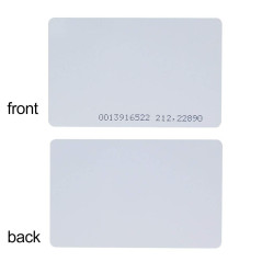 KDL Cartes RFID intelligentes blanches Proximité 125KHz TK4100 / EM4100 / EM4200 PVC plastique Carte de contrôle d'accès ID Lect