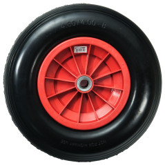WERKA PRO - 10356 - Roue Increvable 15" - Diam 385 x 75 mm - Alésage 25 mm - pour Brouette ou Remorque Jardin