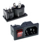 Oiyagai Lot de 5 Modules d'alimentation IEC320 C14 avec Interrupteur Rouge – Prise Mâle 250V 10A pour Montage Panneau, Réparatio Oiyagai Lot de 5 Modules d'alimentation IEC320 C14 avec Interrupteur Rouge – Prise Mâle 250V 10A pour Montage Panneau, Réparatio