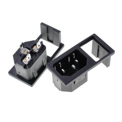 Oiyagai Lot de 5 Modules d'alimentation IEC320 C14 avec Interrupteur Rouge – Prise Mâle 250V 10A pour Montage Panneau, Réparatio