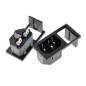 Oiyagai Lot de 5 Modules d'alimentation IEC320 C14 avec Interrupteur Rouge – Prise Mâle 250V 10A pour Montage Panneau, Réparatio Oiyagai Lot de 5 Modules d'alimentation IEC320 C14 avec Interrupteur Rouge – Prise Mâle 250V 10A pour Montage Panneau, Réparatio