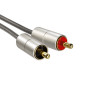 HAMA Câble de liaison "AluLine" jack 3,5 mm mâle stéréo - 2 RCA mâles 1 m