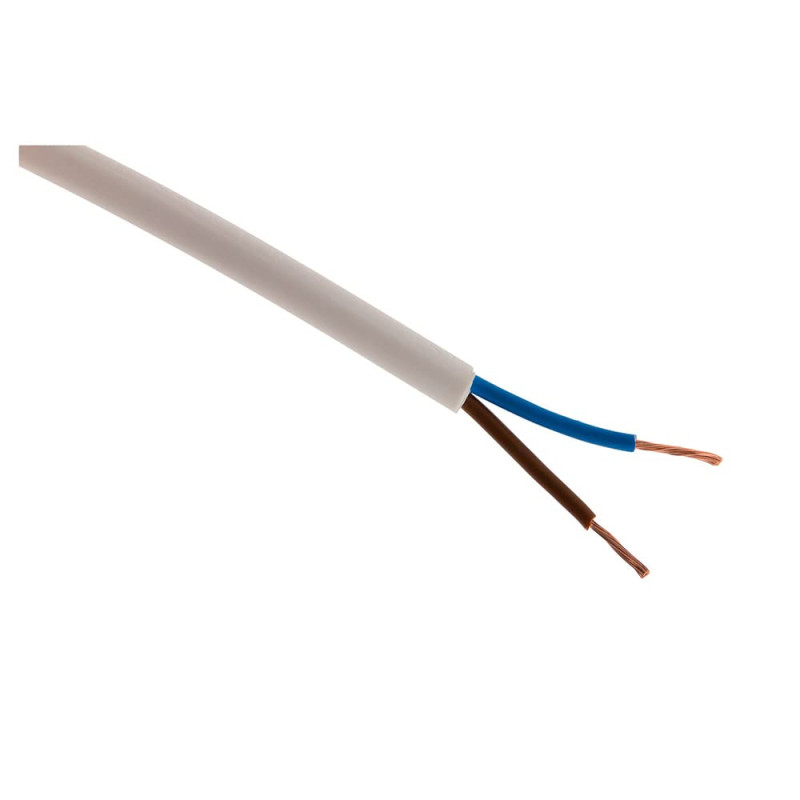 Zenitech - Câble d'Alimentation Électrique H05VV-F 2 x 1,5mm² - Câble Souple pour Usage Domestique, en Intérieur - Idéal Raccord Zenitech - Câble d'Alimentation Électrique H05VV-F 2 x 1,5mm² - Câble Souple pour Usage Domestique, en Intérieur - Idéal Raccord