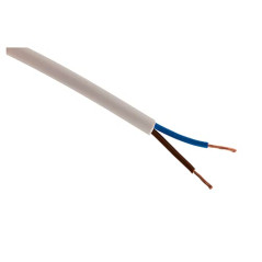 Zenitech - Câble d'Alimentation Électrique H05VV-F 2 x 1,5mm² - Câble Souple pour Usage Domestique, en Intérieur - Idéal Raccord
