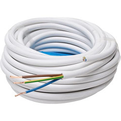 Kopp 151810842 Câble gainé H05VV5-F 3 G 1.50 mm² Blanc 10 m