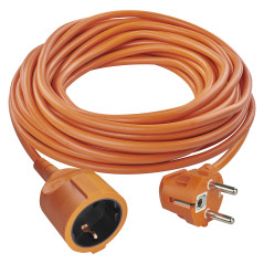 EMOS - Rallonge IP20 15 m - 1 Prise Schuko - 230 V, 16 A, 3680 W - Isolation en PVC de qualité supérieure - H05VV-F3G 1,5 mm² -