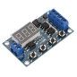 Module de Minuterie de Cycle de Relais 12V-24V, Commutateur de Retard Multifonctions à Retardement avec Double Carte de Commande