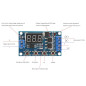 Module de Minuterie de Cycle de Relais 12V-24V, Commutateur de Retard Multifonctions à Retardement avec Double Carte de Commande