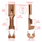 Heschen Lot de 100 cosses à sertir rapide à épissure rapide de 2,8 mm, non isolées, câbles de 0,5 mm² à 0,8 mm² Heschen Lot de 100 cosses à sertir rapide à épissure rapide de 2,8 mm, non isolées, câbles de 0,5 mm² à 0,8 mm²