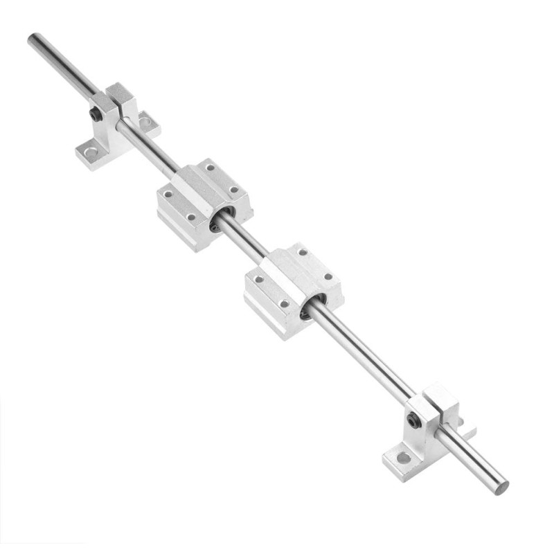 S SIENOC 500mm 3D imprimantes & CNC φ8mm Axe optique/Axe linéaire/guidage linéaire/axe de précision 45# en acier Chromé + Suppor S SIENOC 500mm 3D imprimantes & CNC φ8mm Axe optique/Axe linéaire/guidage linéaire/axe de précision 45# en acier Chromé + Suppor