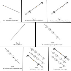 S SIENOC 500mm 3D imprimantes & CNC φ8mm Axe optique/Axe linéaire/guidage linéaire/axe de précision 45# en acier Chromé + Suppor
