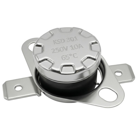 Lumonic Interrupteur thermique 65°C Contact NC 250V 10A Interrupteur de température thermostat KSD301 Bimétal Protection thermiq