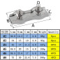 M5 Duplex Clips Serre-câbles en Acier Inoxydable 304 Pinces Duplex pour Filin pour Cordes à Linge en Câble Métallique Voiles de M5 Duplex Clips Serre-câbles en Acier Inoxydable 304 Pinces Duplex pour Filin pour Cordes à Linge en Câble Métallique Voiles de