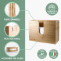 Nature Supplies Distributeur d'essuie-Mains en Bois - Porte-lingettes pour Le Mur et la Table pour Serviettes pliées en C, Z et Nature Supplies Distributeur d'essuie-Mains en Bois - Porte-lingettes pour Le Mur et la Table pour Serviettes pliées en C, Z et